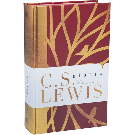 Bíblia C S Lewis | NVT | Leitura Perfeita | Capa Dura Vermelho e Dourado