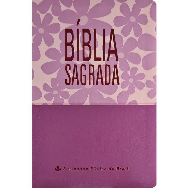 Bíblia Sagrada | Letra Grande | NAA | Capa Luxo Primavera Violeta