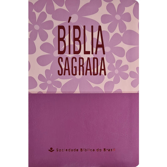 Bíblia Sagrada | Letra Grande | NAA | Capa Luxo Primavera Violeta