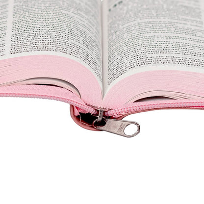 Bíblia Sagrada | ARC | Letra Grande | Capa Luxo Leão Rosa c/ Zíper