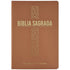 Bíblia Sagrada | Letra Grande | ARC | Capa Luxo Cruz Caramelo c/ Ziper