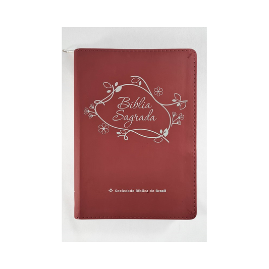 Bíblia Sagrada | ARA | Letra Grande | Capa Luxo Vinho  c/ Ziper