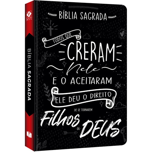 Bíblia Sagrada Lettering | NVT | Letra Normal |Flexível Soft Touch