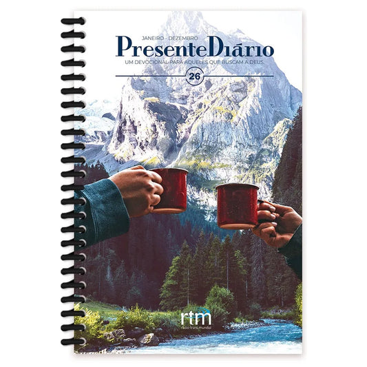Presente Diário 26 | Letra Grande | Capa Brochura Espiral Paisagem 2023