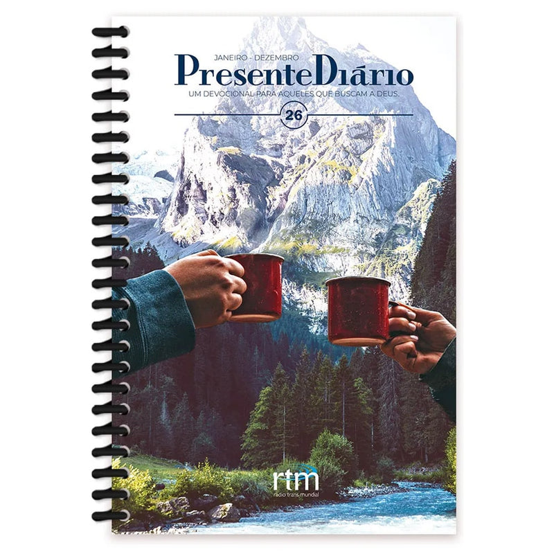 Presente Diário 26 | Letra Grande | Capa Brochura Espiral Paisagem 2023