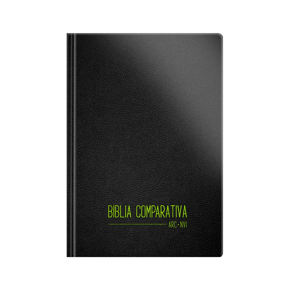 Bíblia Sagrada Edição Comparativa | ARC e NVI | Letra Média | Capa Luxo Fresh Preta