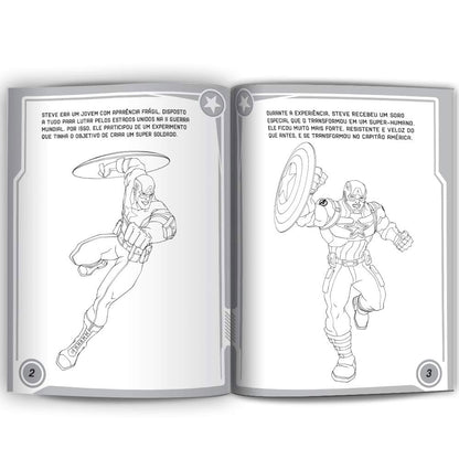 Capitão América | Ler e Colorir