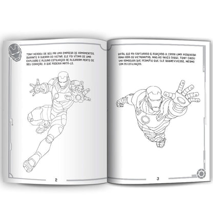 Homem de Ferro | Ler e Colorir Médio