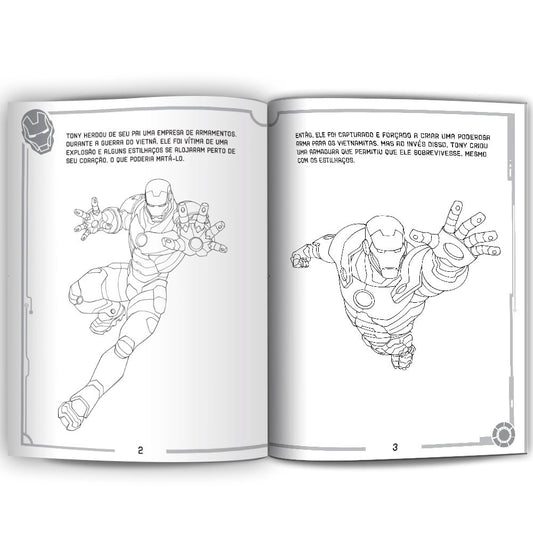 Homem de Ferro | Ler e Colorir Médio