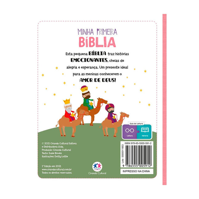 Minha Primeira Bíblia para Meninas | Capa almofadada | Ciranda Cultutral