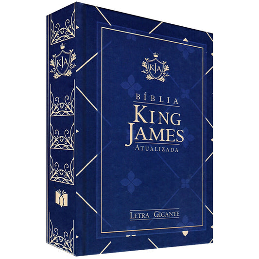 Bíblia King James Atualizada | KJA | Letra Gigante | Capa Dura Azul Marinho