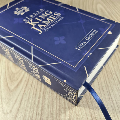 Bíblia King James Atualizada | KJA | Letra Gigante | Capa Dura Azul Marinho