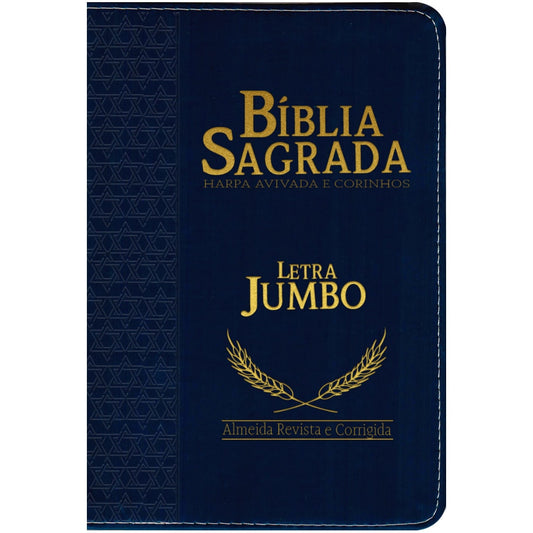 Bíblia Sagrada Compacta | ARC | Letra Jumbo | Luxo Azul c/ Índice