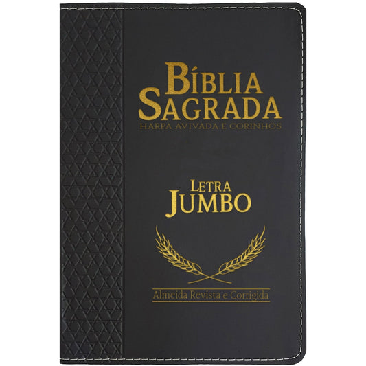 Bíblia Sagrada Compacta  | ARC | Letra Jumbo | Luxo Preta c/ Índice