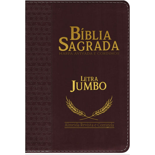 Bíblia Sagrada Compacta | ARC | Letra Jumbo | Luxo Vinho c/ Índice