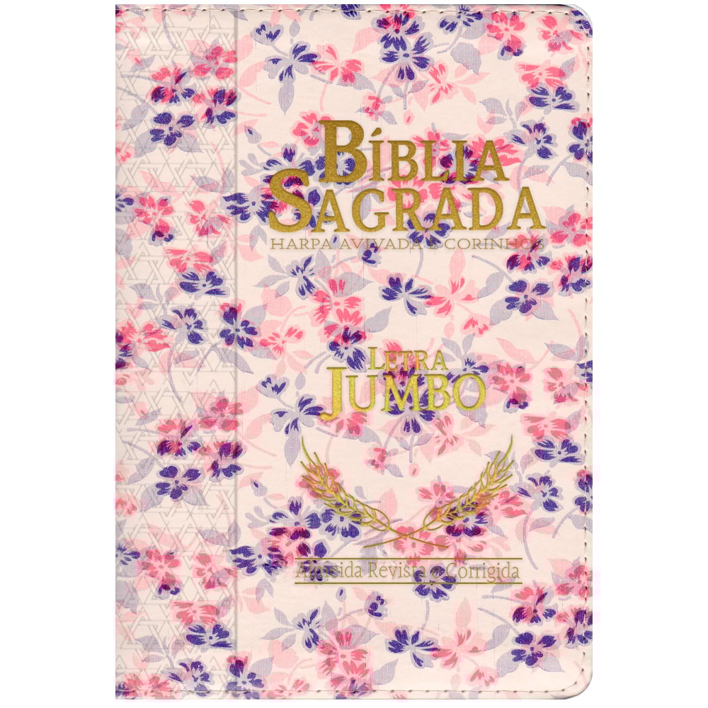 Bíblia Sagrada Compacta | ARC | Letra Jumbo | Luxo Floral c/ Índice