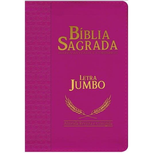 Bíblia Sagrada Compacta | ARC | Letra Jumbo | Luxo Pink c/ Índice