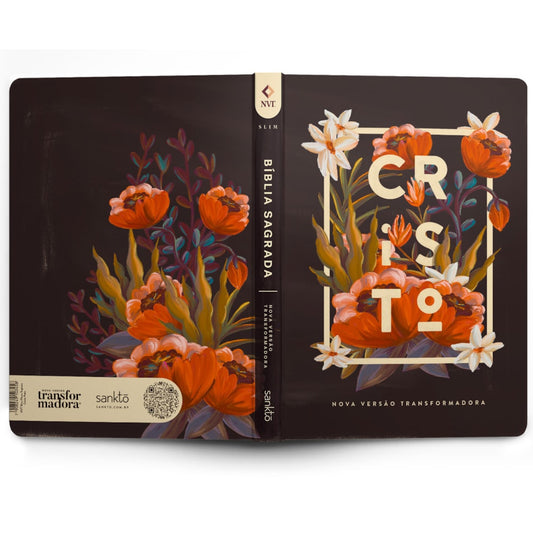 Bíblia Sagrada Slim Flores Tropicais | NVT | Letra Maior | Capa Flexível