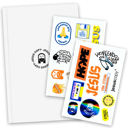 Bíblia Jesus Copy Sticker | NVI | Capa Dura Branca