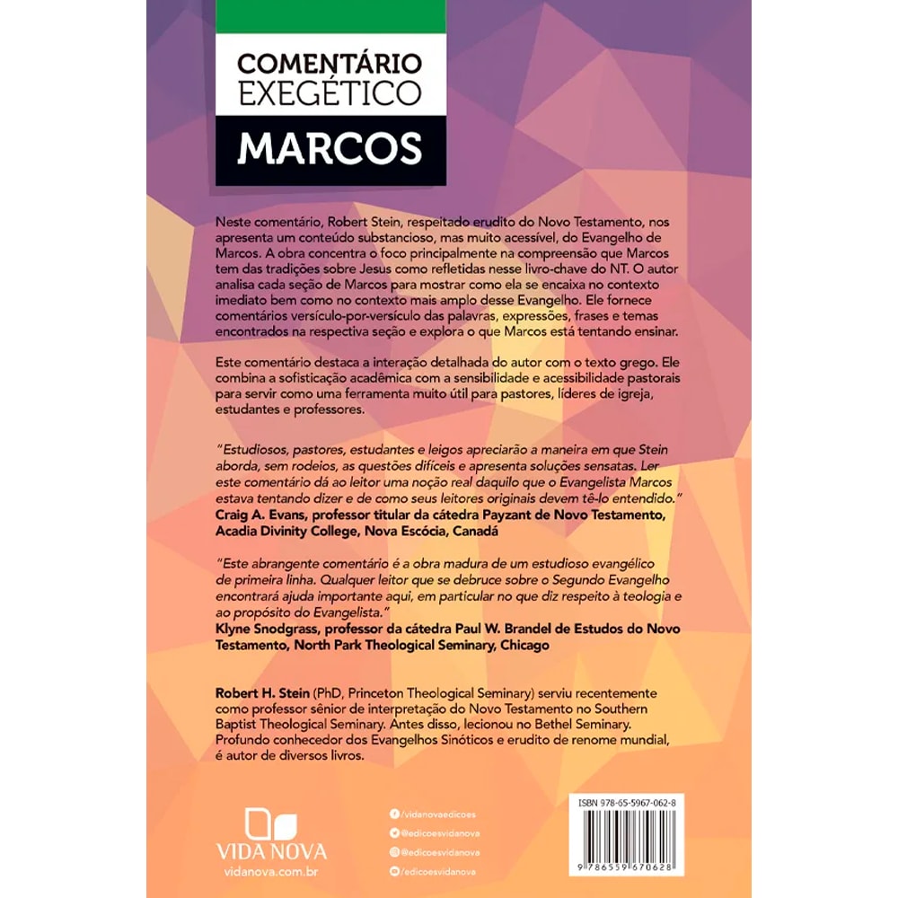 Comentário Exegético Marcos | Robert H Stein