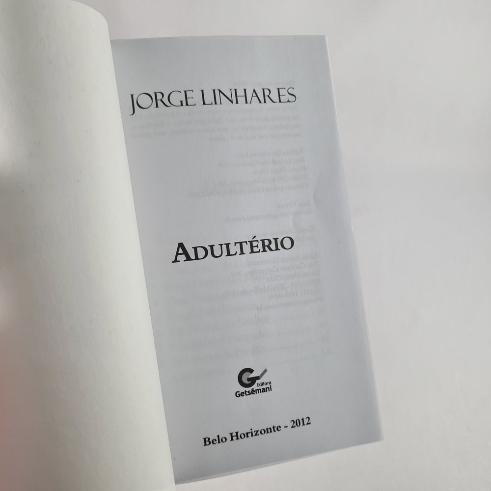 Adultério | Jorge Linhares | Capa Brochura