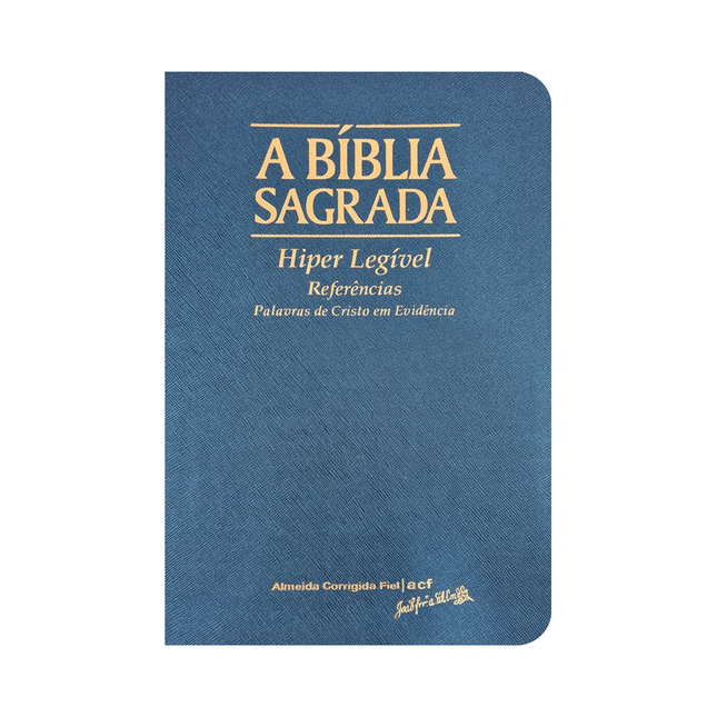 A Bíblia Sagrada | ACF | Hiper Legível | Capa Luxo Azul