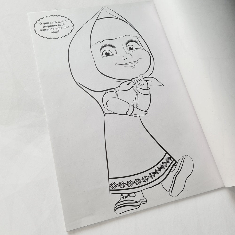 Marsha e o Urso | Prancheta para Colorir