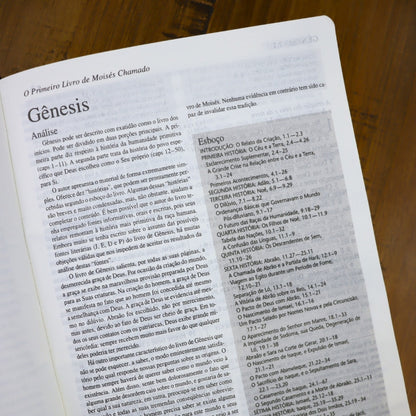 Bíblia Shedd | ARA | Letra Normal | Capa Luxo Marrom e Preto