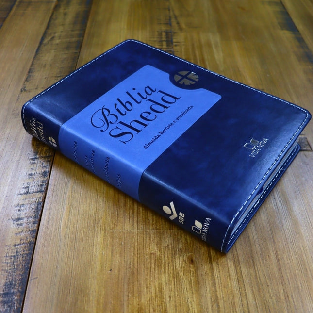 Bíblia Shedd | ARA | Letra Normal | Capa Luxo Duotone Azul