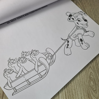 Prancheta para Colorir com 1500 Adesivos | Patrulha Canina
