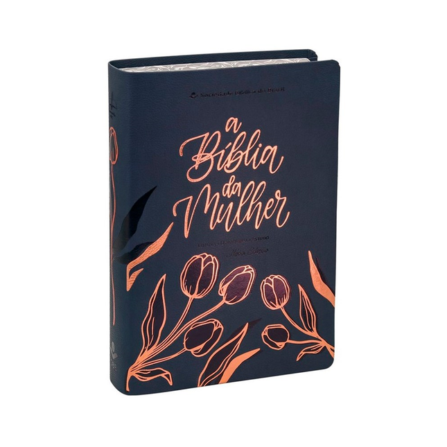 A Bíblia da Mulher | Letra Grande | ARC | Capa Luxo Azul
