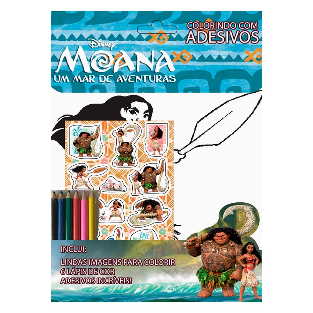 Disney Moana um Mar de Aventuras | Colorindo com Adesivos