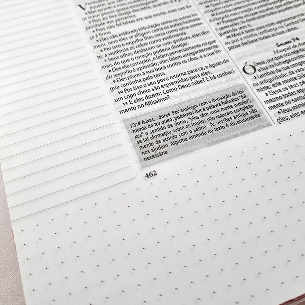 Bíblia King James 1611 Anote Magnólia | BKJ | Letra Normal | Com Espaço Para Anotações