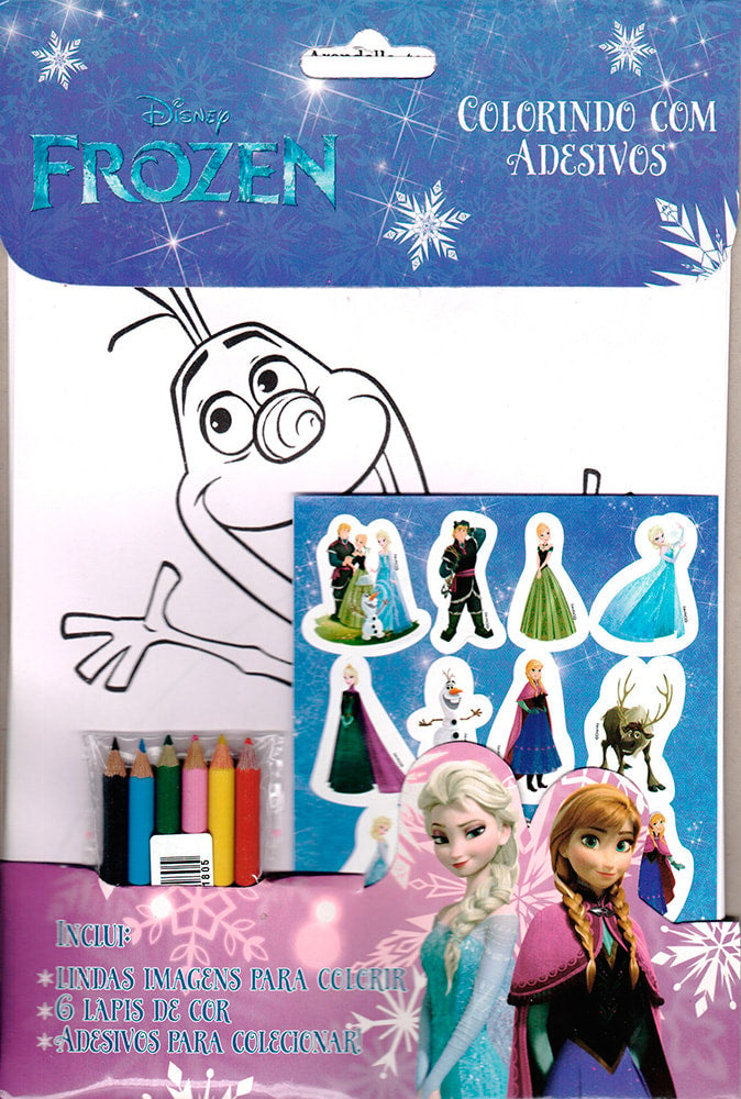 Frozen | Colorindo com Adesivos | Disney