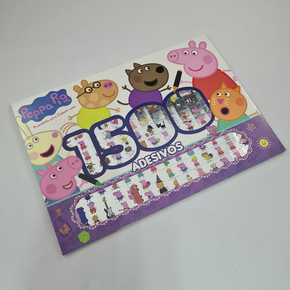 Peppa Pig | Prancheta para Colorir com 1500 Adesivos