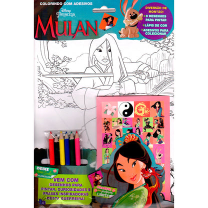 Mulan | Colorindo com Adesivos | Disney Princesa