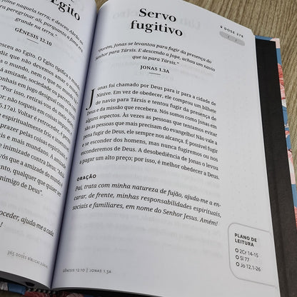 Devocional 365 Doses Bíblicas Diárias | Capa Dura Floral