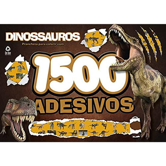 Dinossauros | Prancheta para Colorir | 1500 Adesivos