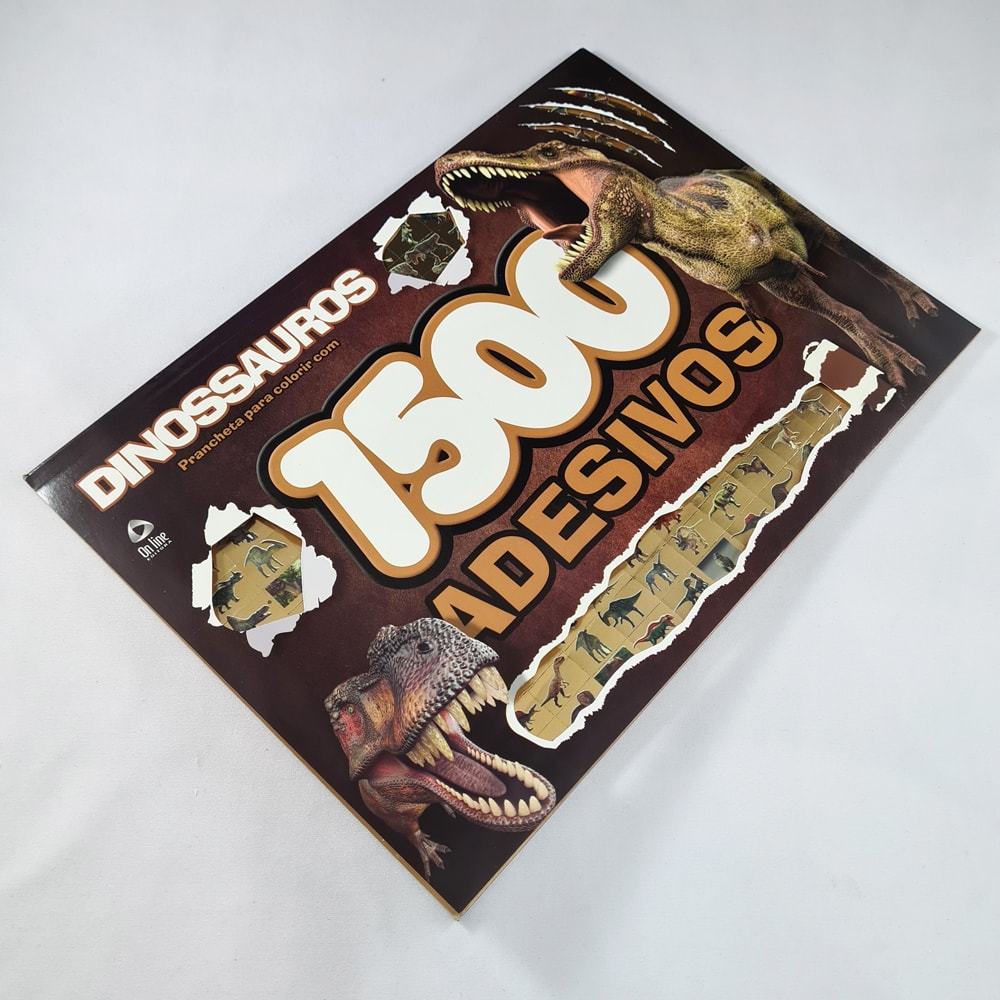 Dinossauros | Prancheta para Colorir | 1500 Adesivos