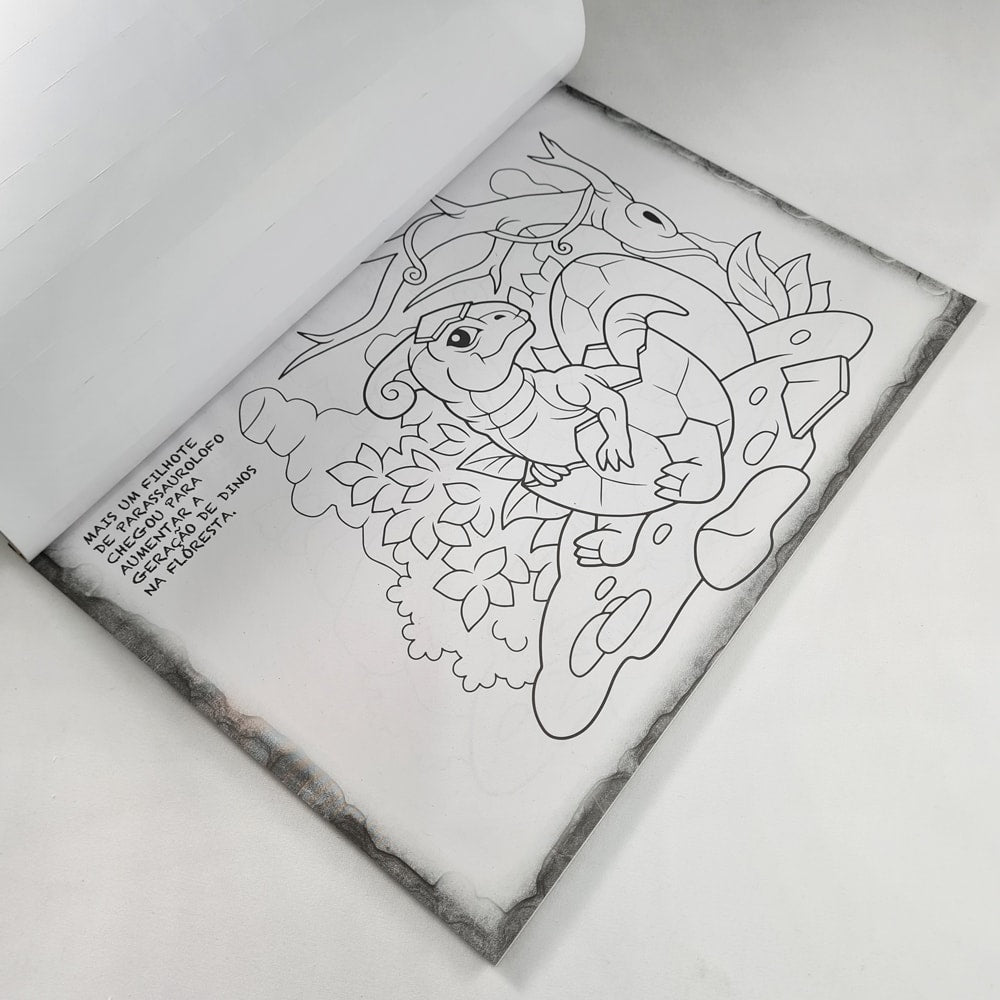 Dinossauros | Prancheta para Colorir | 1500 Adesivos