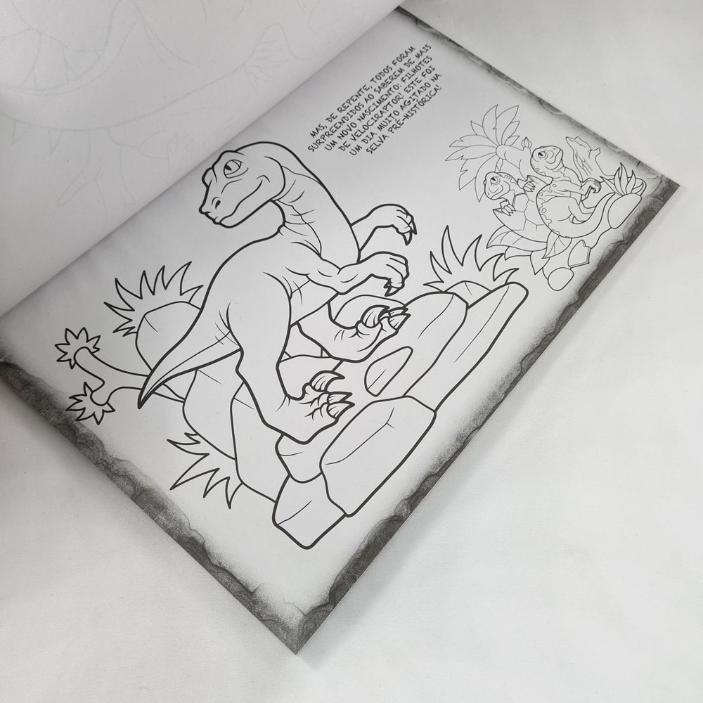 Dinossauros | Prancheta para Colorir | 1500 Adesivos