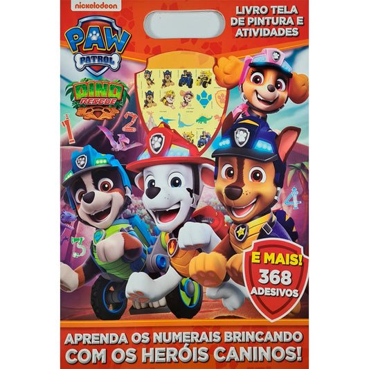 Patrulha Canina e Dino Resgate | Livro Tela de Pintura e Atividades