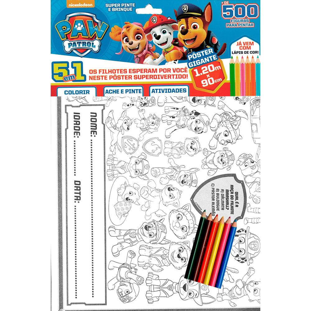 Patrulha Canina | Super Pinte e Brinque | Poster Gigante