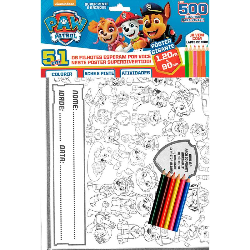 Patrulha Canina | Super Pinte e Brinque | Poster Gigante