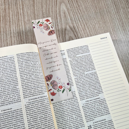 Kit 10 Marca Páginas | Floral Creme