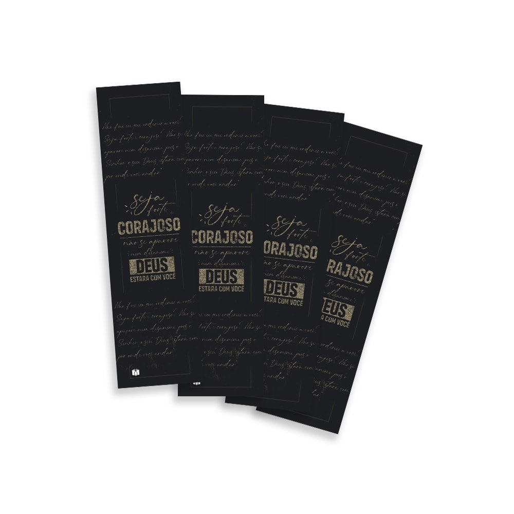 Kit 10 Marca Páginas | Seja Forte e Corajoso