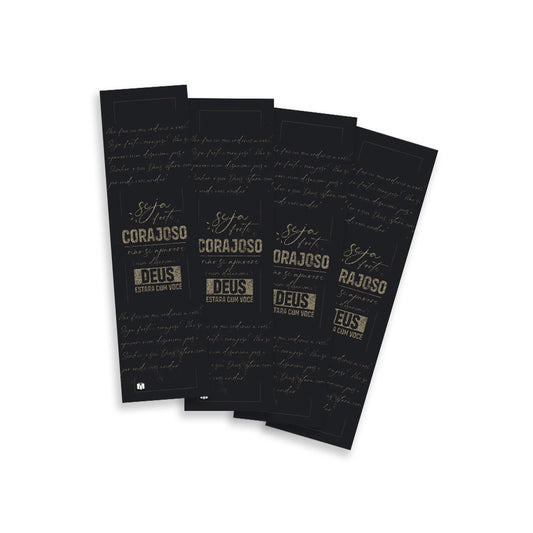 Kit 10 Marca Páginas | Seja Forte e Corajoso