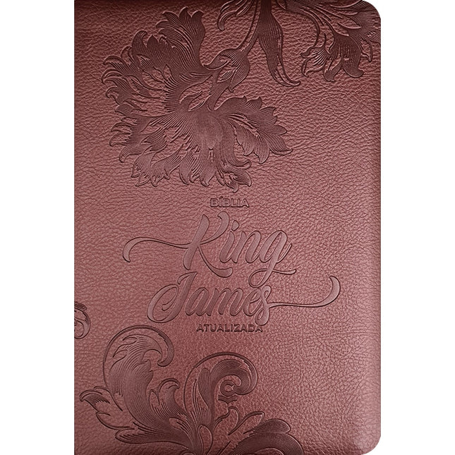 Bíblia King James Atualizada Slim | KJA | Letra Normal | Capa Luxo Bronze