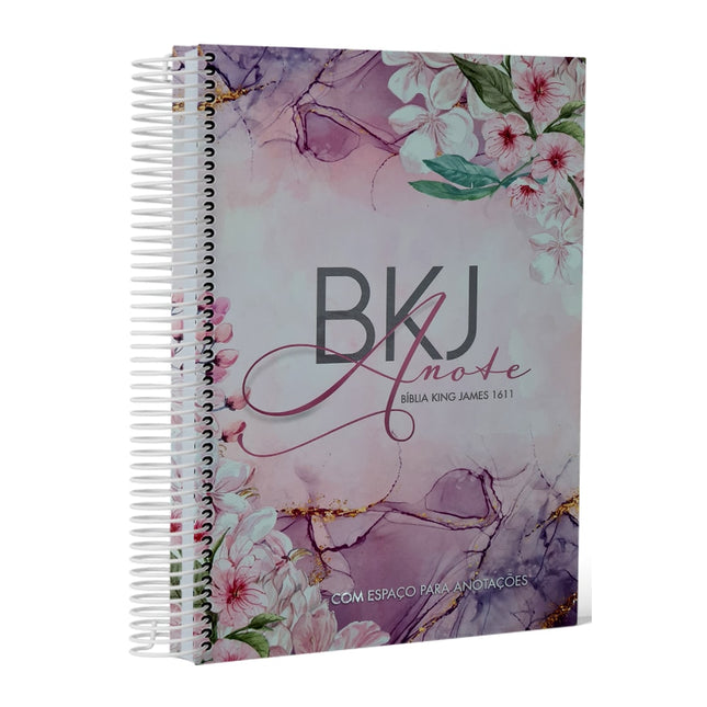 Bíblia King James 1611 Anote Purple Flower | BKJ | Letra Normal | Com Espaço Para Anotações