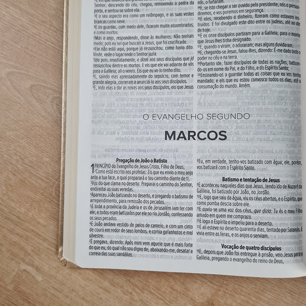 Bíblia Sagrada Cruz Nude | ACF | Letra Maior | Capa Luxo